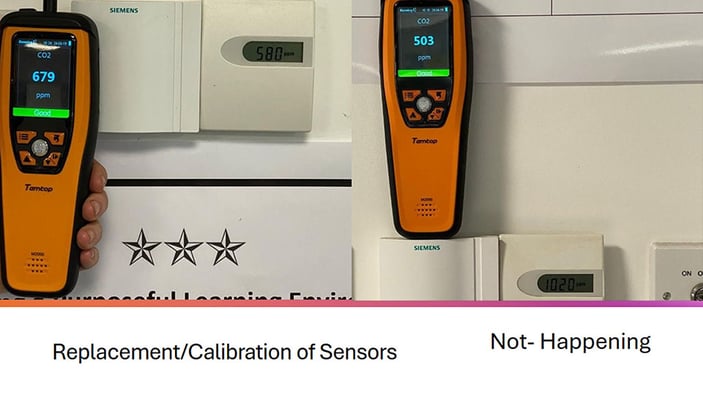 Air sensors are not being replaced