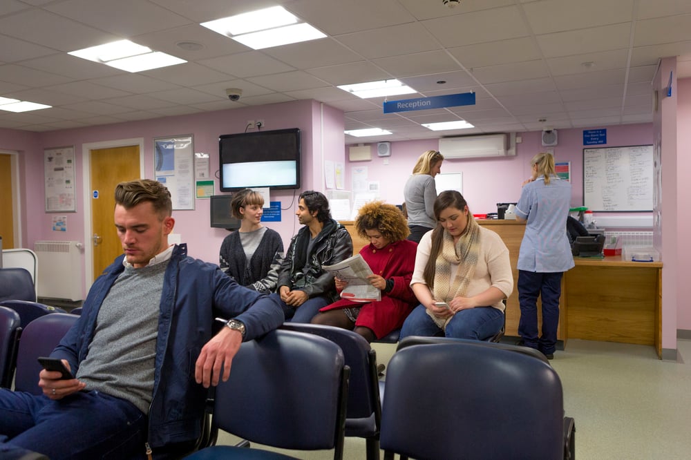 inside hospital waiting room