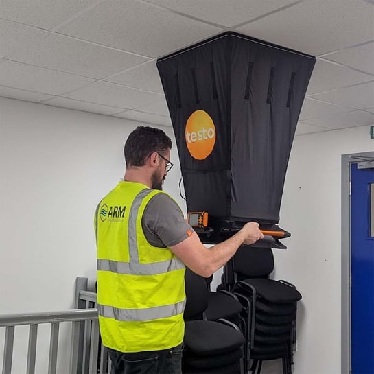 testo vent flowrate testing